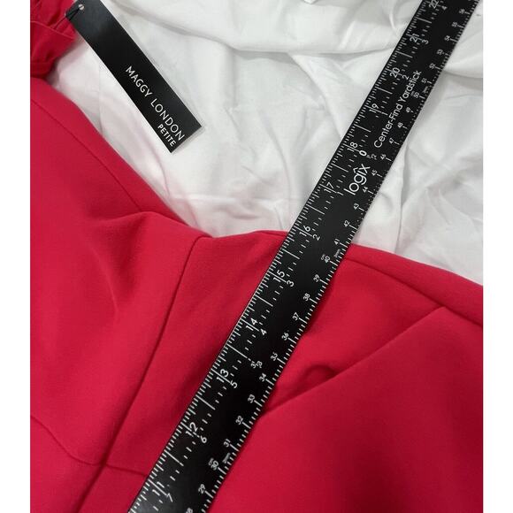 Maggy London Women's Ruffle Short Sleeve Slant Pocket Dress Sz. 10P $118 *NWT - Picture 11 of 11